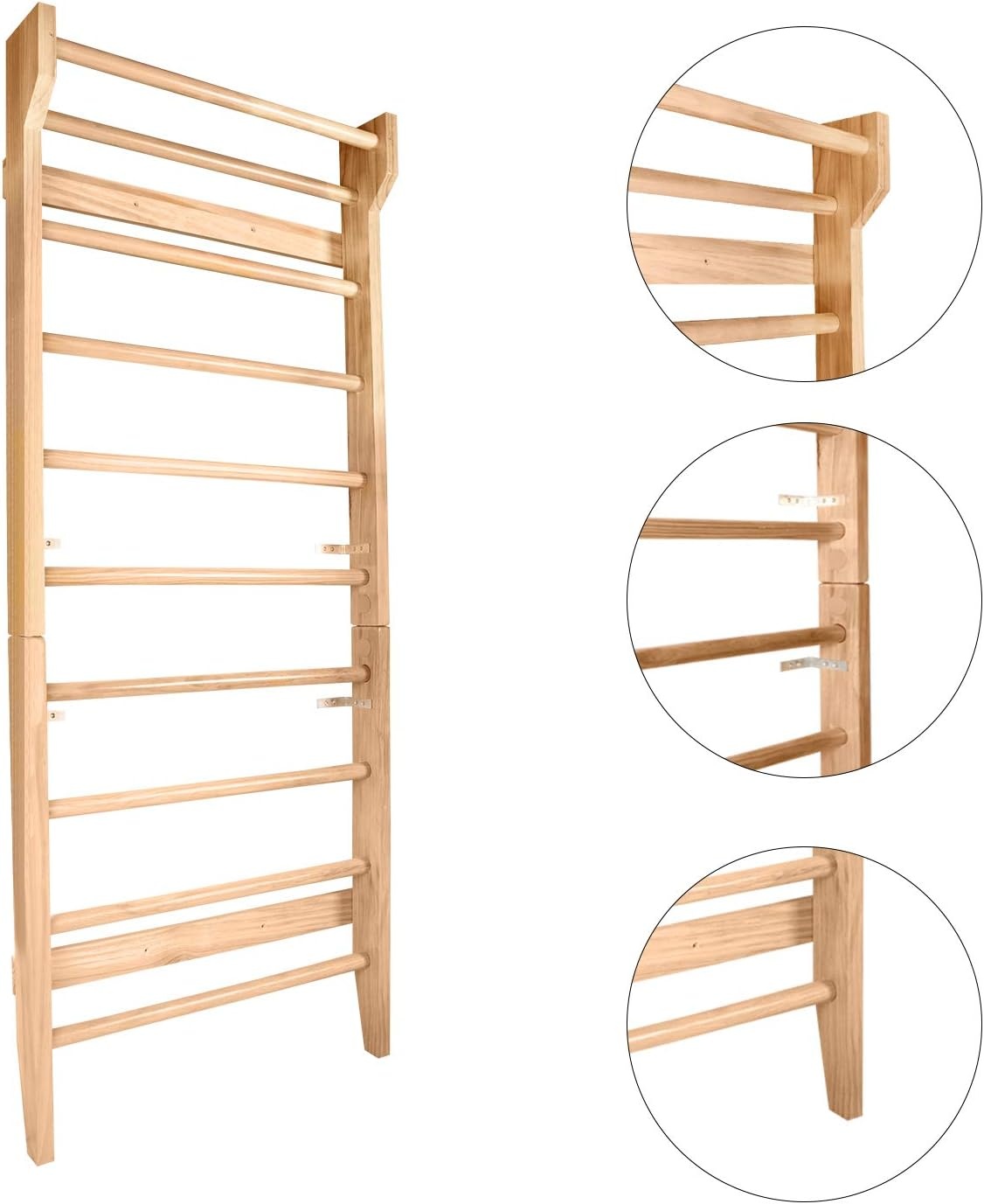 CCLIFE Muur Bars Gymnastiek apparatuur houten look veelkleurige Fitness Gymnastiek muur Klimmen muur Gym Sportartikelen voor volwassenen kinderen