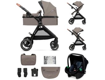 Kinderkraft ESME Mink Pro I-Size 3-in-1 Kinderwagen met Autostoeltje - Beige