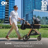 Kinderkraft ESME Mink Pro I-Size 3-in-1 Kinderwagen met Autostoeltje - Beige