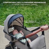 Kinderkraft ESME Mink Pro I-Size 3-in-1 Kinderwagen met Autostoeltje - Beige