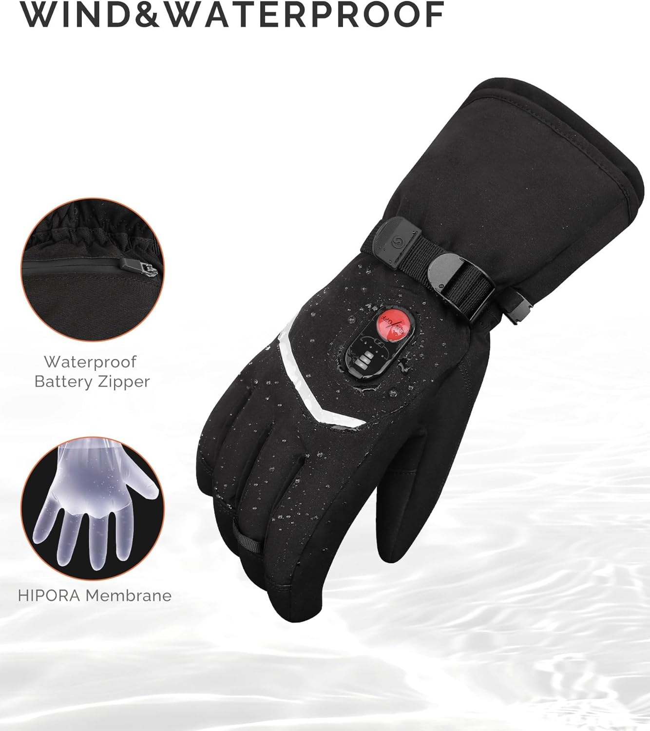 day wolf Verwarmde handschoenen, winterwarme handschoenen, skiën, wanten voor heren en dames, paardrijden, jagen, wandelen, motorrijden, handwarmers
