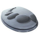 vidaXL Toiletbril met soft-close deksel stenen MDF