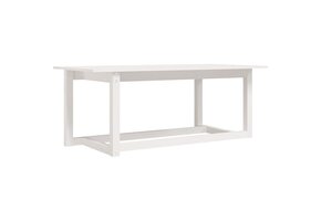 vidaXL Salontafel 110x55x45 cm Grenenhout Wit - 68% Korting!