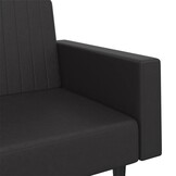 vidaXL Slaapbank 2-zits kunstleer zwart
