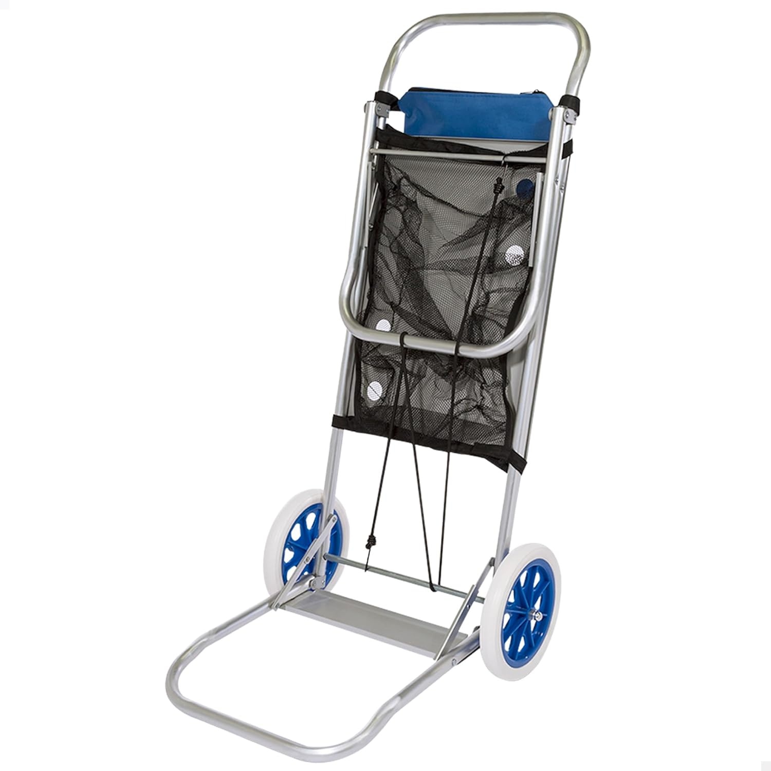 Aktive 2-in-1 Strandstoel en Transportwagen - Opvouwbaar - Blauw - 117 x 67 x 60 cm
