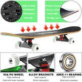 LAYENNE Skateboard, professioneel compleet skateboard, 81 x 20 cm, 7-laags esdoornboard, ABEC-11-ondersteuning, geschikt voor volwassenen, beginners, jongens, meisjes, jongeren en kinderen