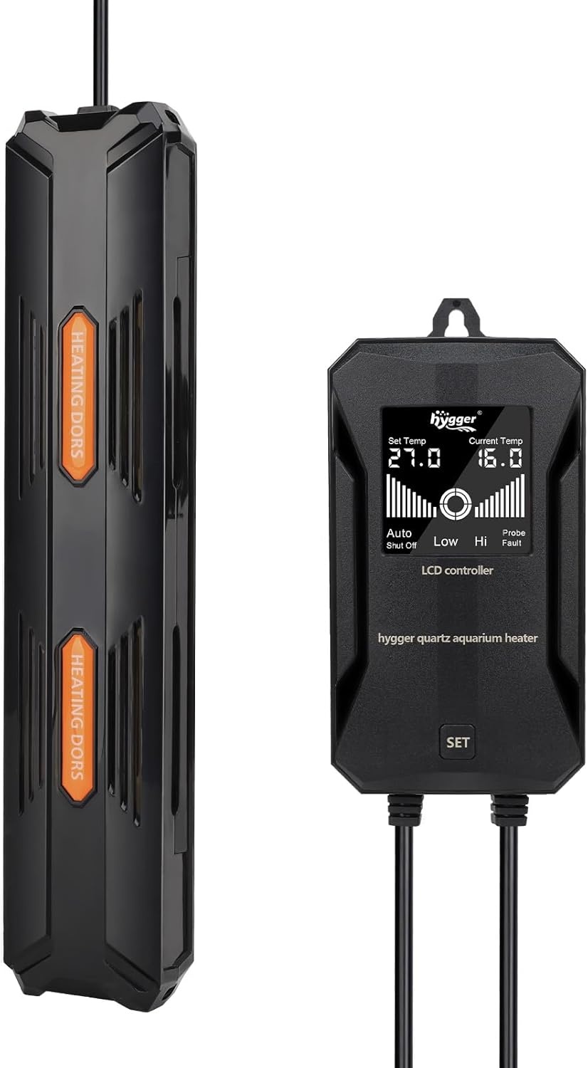 hygger Aquarium Verwarmer 800W met Externe Digitale LCD Controller voor Aquaria van 490-980L