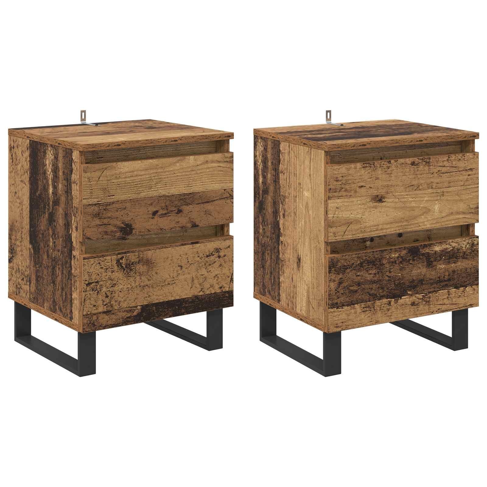 VidaXL Nachtkastje Oud Hout 40x35x50 cm - 34% Korting!