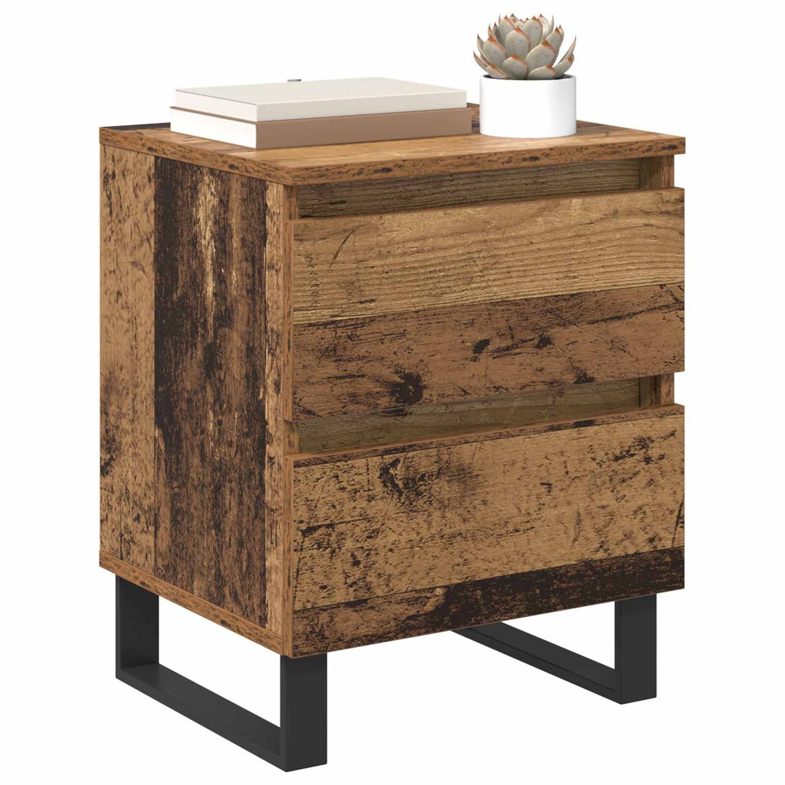 VidaXL Nachtkastje Oud Hout 40x35x50 cm - 34% Korting!