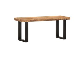 Industrieel Bankje Mangohout & Staal (110 cm) - 35% Korting!