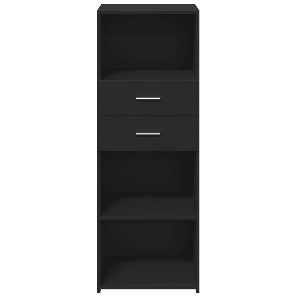 Hoge Kast Zwart Bewerkt Hout - 45x42,5x124 cm - 34% Korting