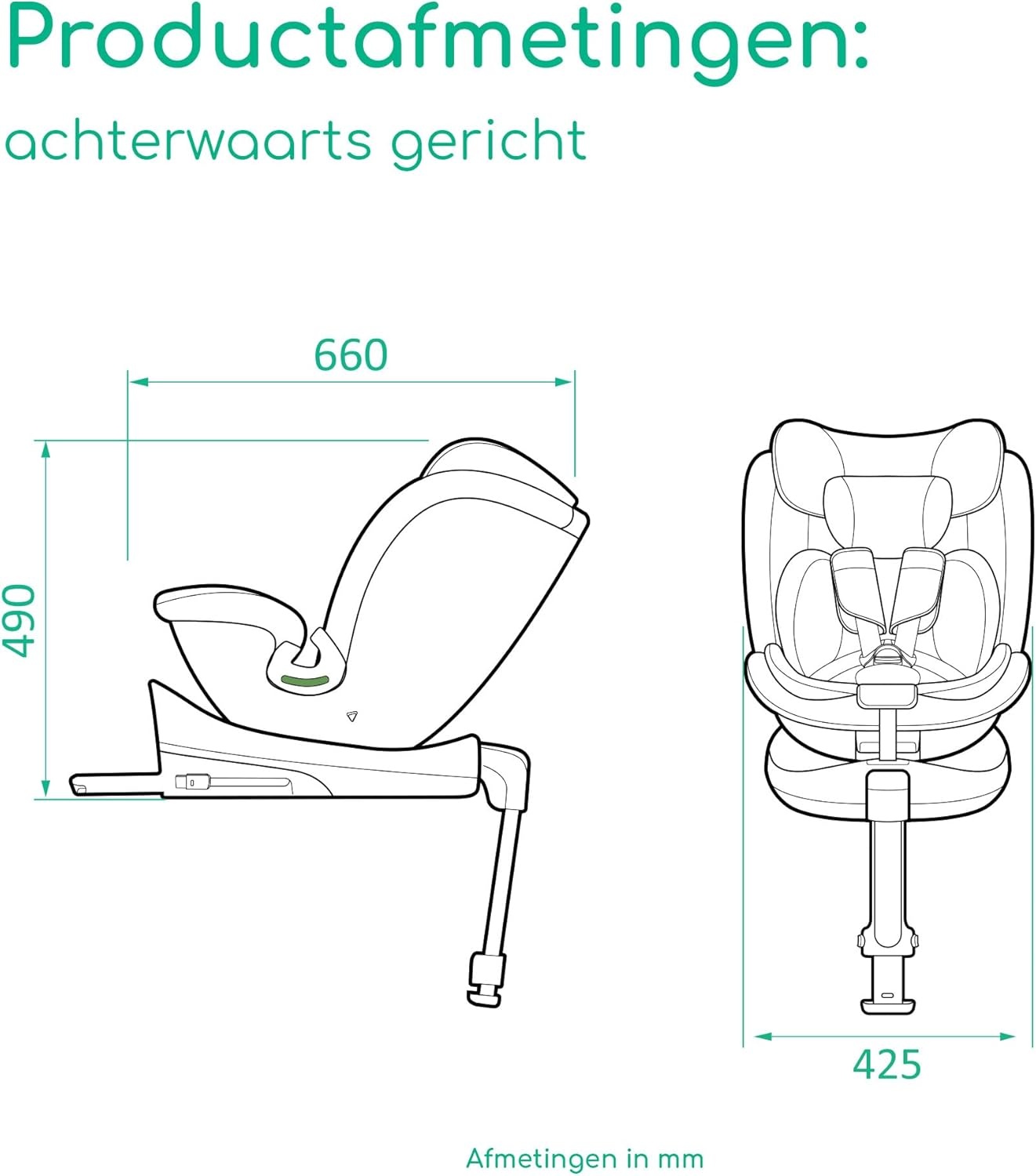 Autostoel 0-12 jaar 40-150 cm | 360° Draaibaar | i-Size | -55%