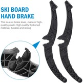 2x Herbruikbare Ski Remhendels voor Slee/Snowboard met Touw | Kunststof | Zwart | 70% Korting