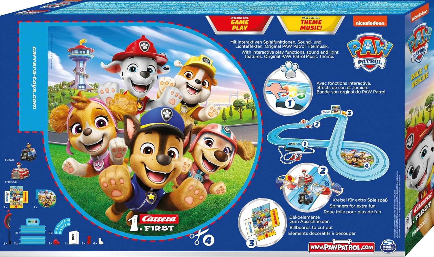 Racebaan Paw Patrol 3,5m - Licht & Geluid - 53% Korting