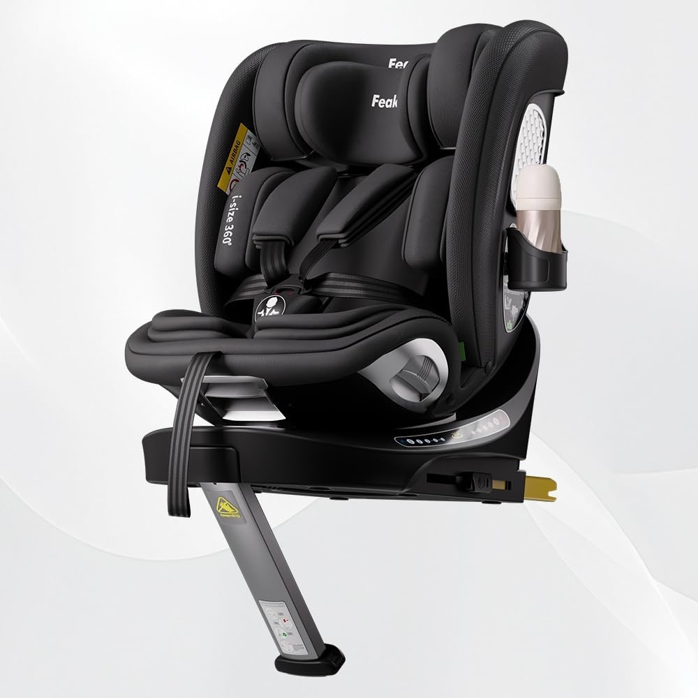 Draaibare i-Size Autostoel 40-150cm | 360° | ECE R129 | Zwart | 35% Korting