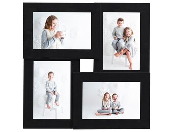 Fotolijst voor 4 foto's (13x18 cm) - Zwart MDF met 32% korting!