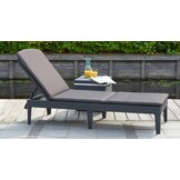 Zonneligstoel Jaipur Rotanlook Grafiet/Cool Grey - 59% Korting