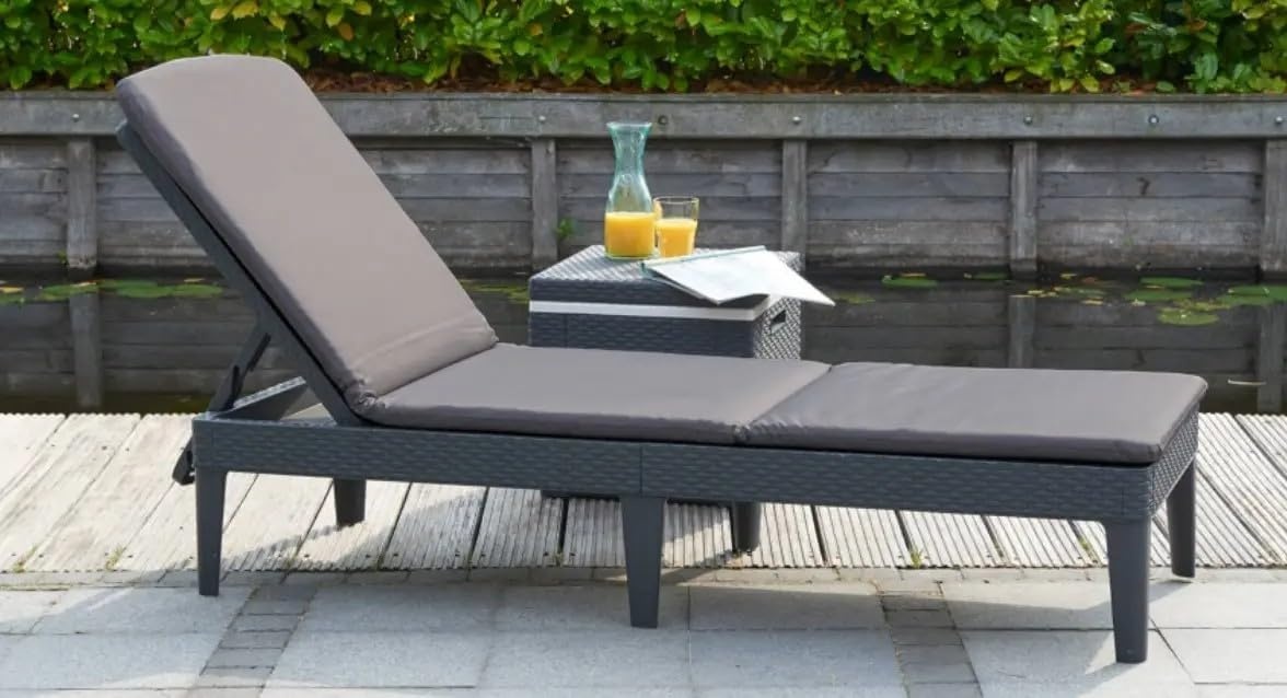 Zonneligstoel Jaipur Rotanlook Grafiet/Cool Grey - 59% Korting