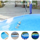 Draadloze Zwembadreiniger met Telescoopsteel 1,5m | 34% Korting