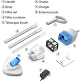Draadloze Zwembadreiniger met Telescoopsteel 1,5m | 34% Korting