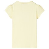 Kindershirt Zachtgeel - Maat 128 - Met Rolschaatsprint - 26% Korting