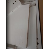 Hondenbench & Bijzettafel van Bewerkt Hout - Wit (55x80x68 cm)
