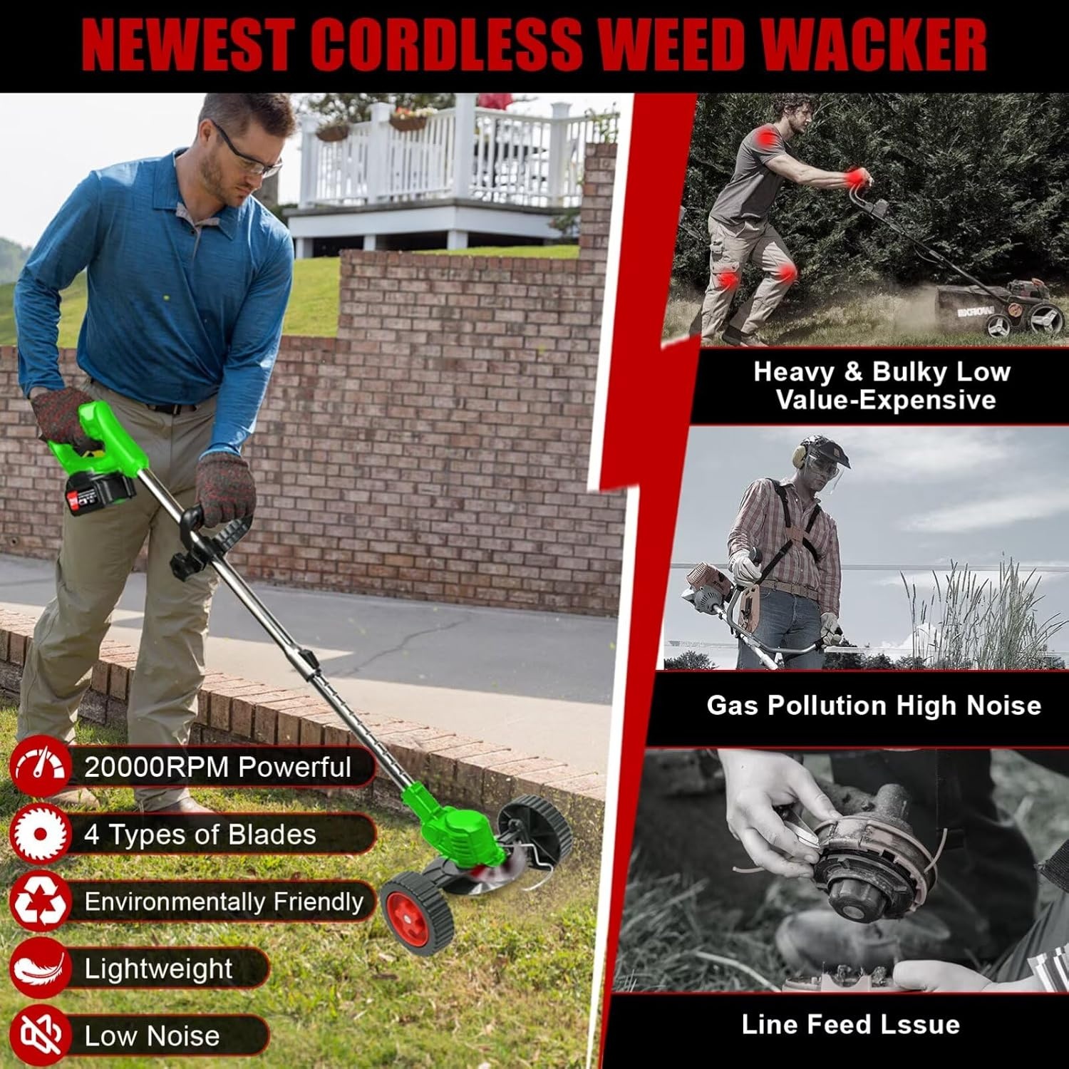 Elektrische Grastrimmer 21V - 53% Korting!