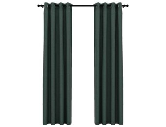 Verduisterende Gordijnen Groen - Linnen-look - 2 st - 140x225 cm - 33% Korting