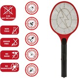 Elektrisch Insectenracket - Muggen & Vliegen - Binnen/Buiten - Rood