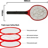 Elektrisch Insectenracket - Muggen & Vliegen - Binnen/Buiten - Rood
