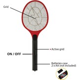 Elektrisch Insectenracket - Muggen & Vliegen - Binnen/Buiten - Rood