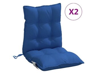 VidaXL Stoelkussens (2 st.) Lage Rug, Oxford Stof, Koningsblauw - 34% Korting!