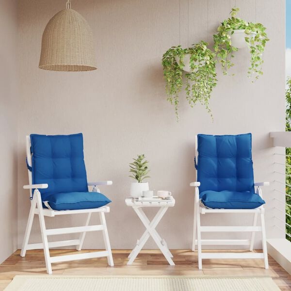 VidaXL Stoelkussens (2 st.) Lage Rug, Oxford Stof, Koningsblauw - 34% Korting!