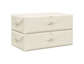 VidaXL Opbergboxen Crème (2 stuks) - 33% Korting