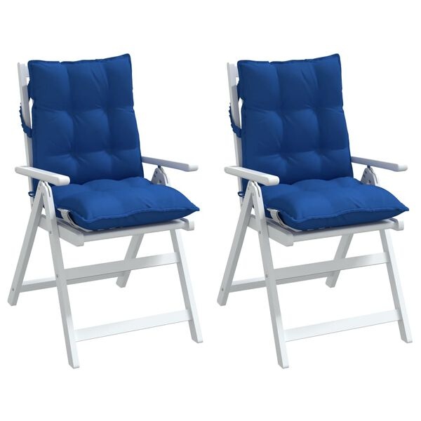 VidaXL Stoelkussens (2 st.) Lage Rug, Oxford Stof, Koningsblauw - 34% Korting!