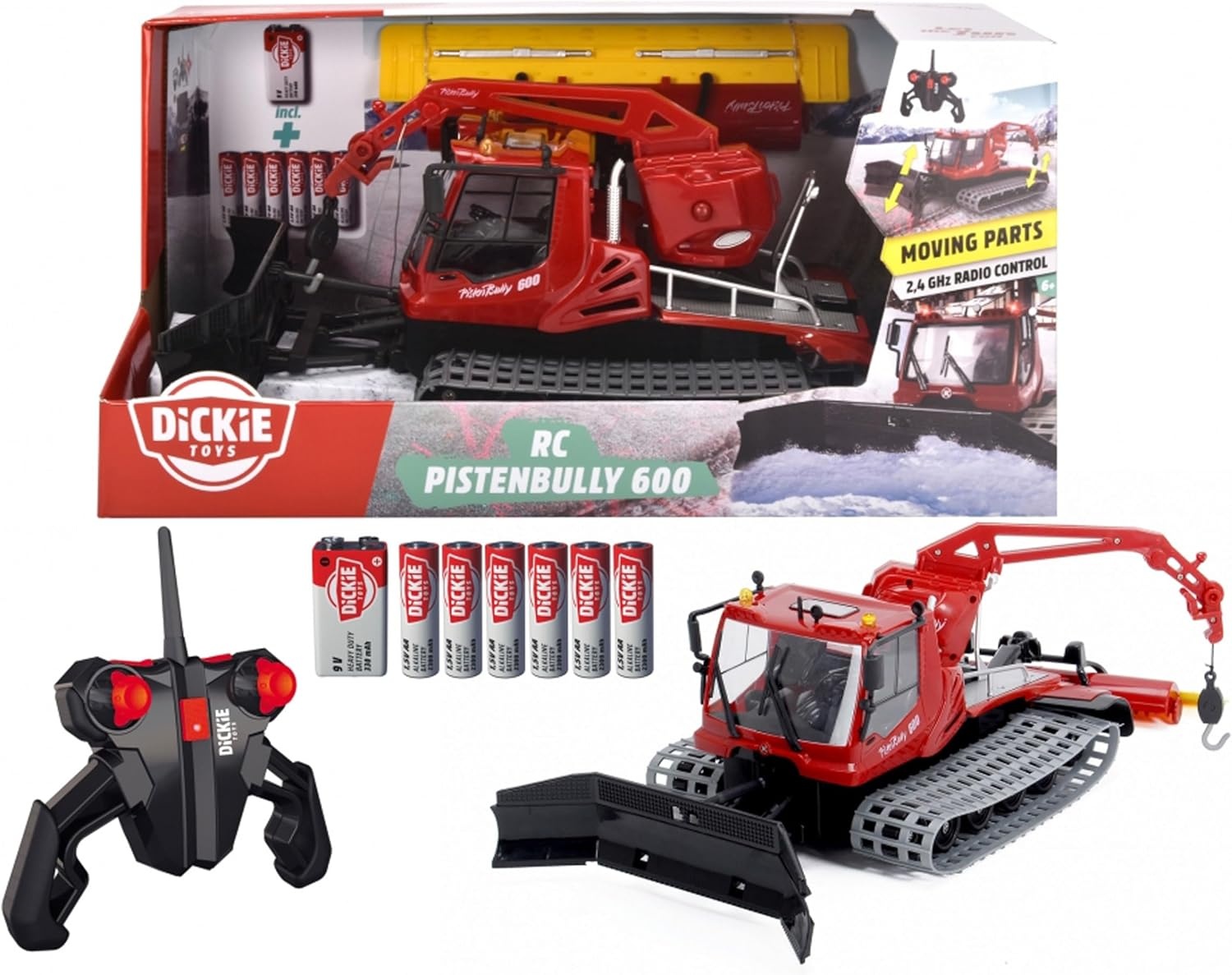 RC Sneeuwruimer Pistenbully 600 Rood - 26cm - 34% Korting