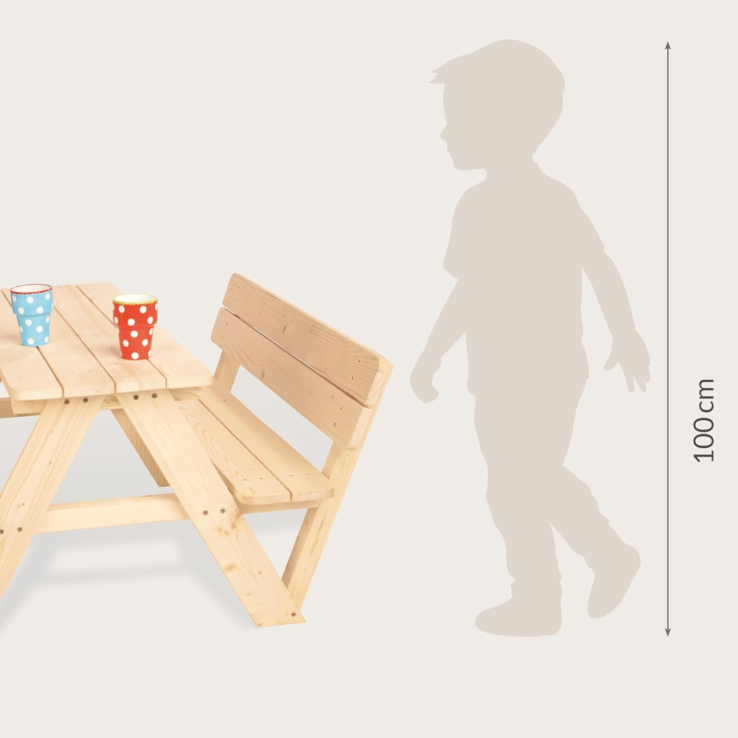 Houten Kindersitzgroep voor 4 met Nicki Leuning - Buiten | 34% Korting