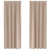 vidaXL Verduisterende Gordijnen Taupe Polyester - 33% Korting