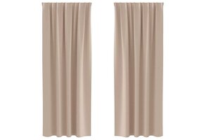 Verduisterende Gordijnen (2 stuks) Taupe Polyester - 39% Korting