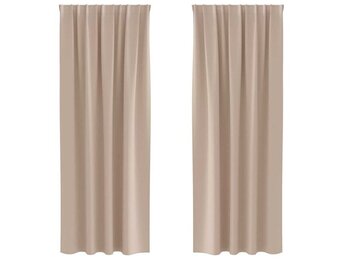 vidaXL Verduisterende Gordijnen Taupe Polyester - 33% Korting