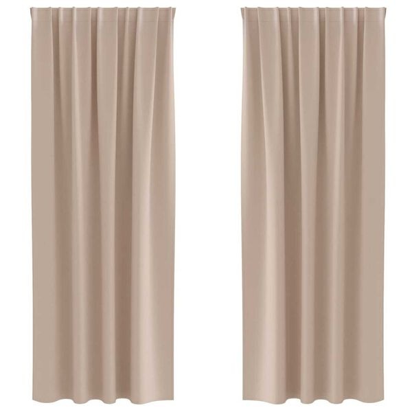 vidaXL Verduisterende Gordijnen Taupe Polyester - 33% Korting