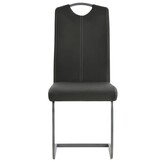 Eetkamerstoelen Kunstleer Grijs - 4 stuks - 35% Korting