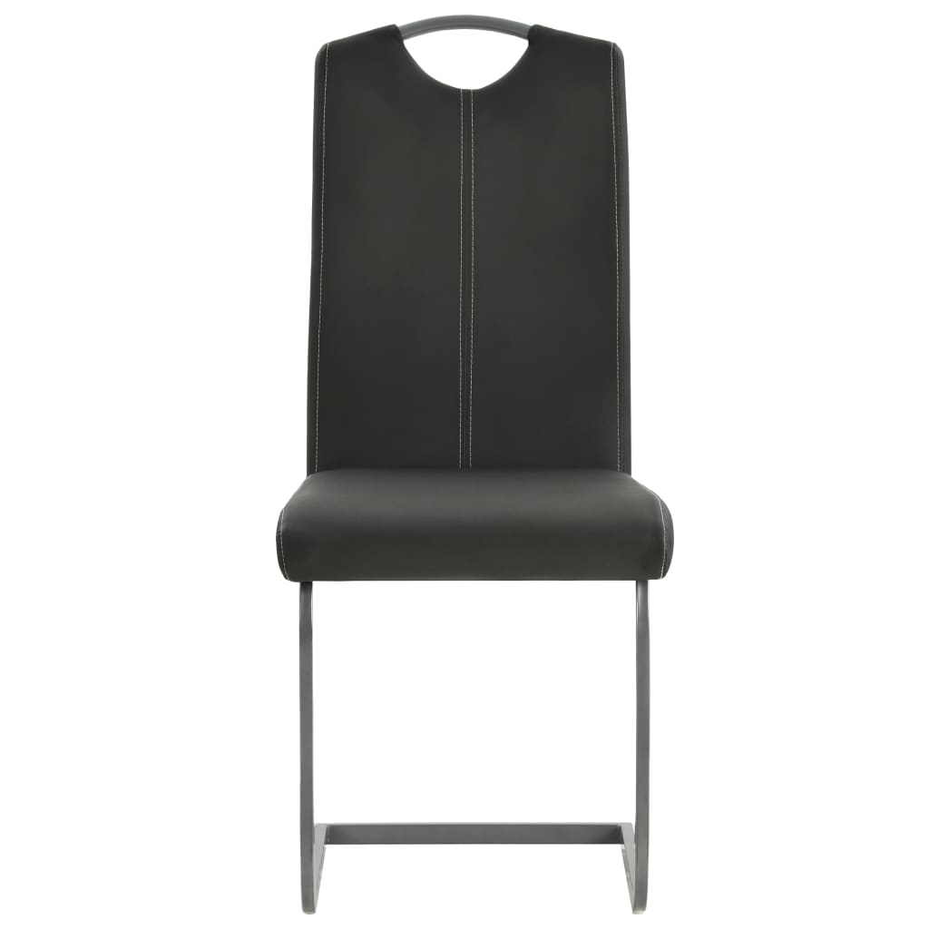 Eetkamerstoelen Kunstleer Grijs - 4 stuks - 35% Korting
