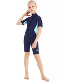 Kinder Shorty Wetsuit Blauw 2mm - Warmte & UV Bescherming - 33% Korting