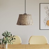 VidaXL Wicker Plafondlampenkap Bruin Ø50x30 cm - 84% Korting