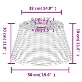 VidaXL Wicker Plafondlampenkap Bruin Ø50x30 cm - 84% Korting