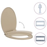 Beige Ovaal Toiletbril Soft-Close - 33% Korting