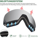 Skibril Volwassenen & Tieners | Helm & Bril Compatibel | Anti-Mist | UV400