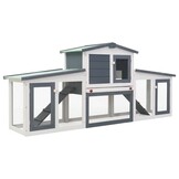 Groot Houten Konijnenhok 204cm - Veilig en Comfortabel, 35% Korting!