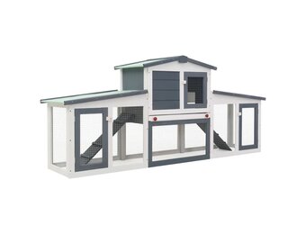 Groot Houten Konijnenhok 204cm - Veilig en Comfortabel, 35% Korting!